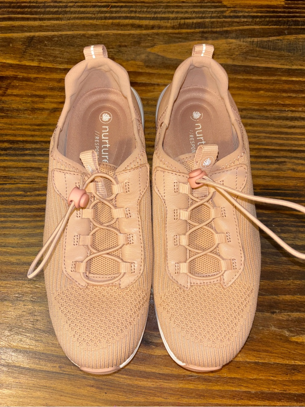 Nurture Bartlett Women’s Walking Shoes Size 8 Blush Pink Knit Comfort Sneakers S